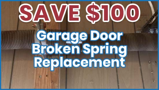 Noah's Garage Doors - Garage Spring Replacement Promotion SAVE $100